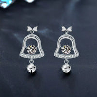 0.5ct Moissanite Bell Earrings in 925 Sterling Silver for Women