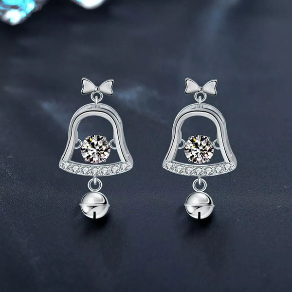 0.5ct Moissanite Bell Earrings in 925 Sterling Silver for Women