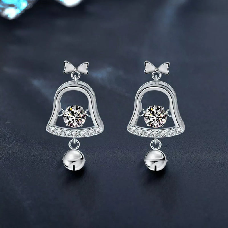 0.5ct Moissanite Bell Earrings in 925 Sterling Silver for Women