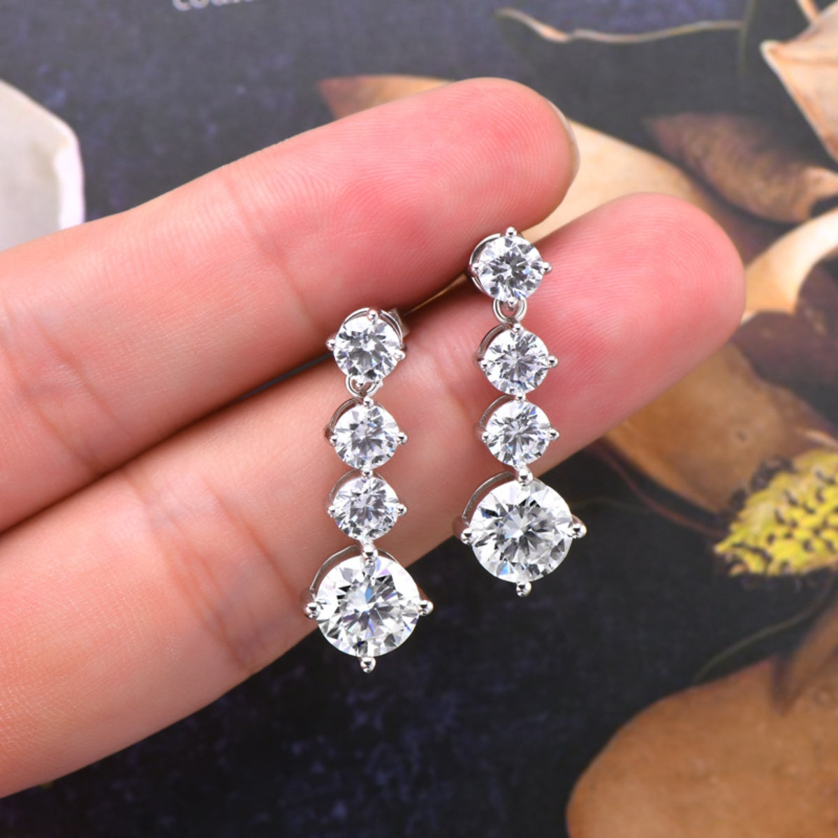 4 Carat Moissanite 925 Sterling Silver Earrings Trandify Deal