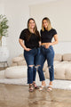 RFM Full Size Tummy Control Distressed High Waist Raw Hem Jeans Trandify deal