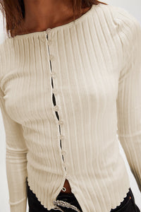 Basic Bae Texture Button Up Round Neck Long Sleeve Top Trandify Deal