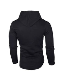 Men's Plus Size Slim Fit Hoodie | Long Sleeve Cotton Blend Pullover