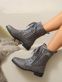 PU Leather Lace-Up Boots Trandify deal