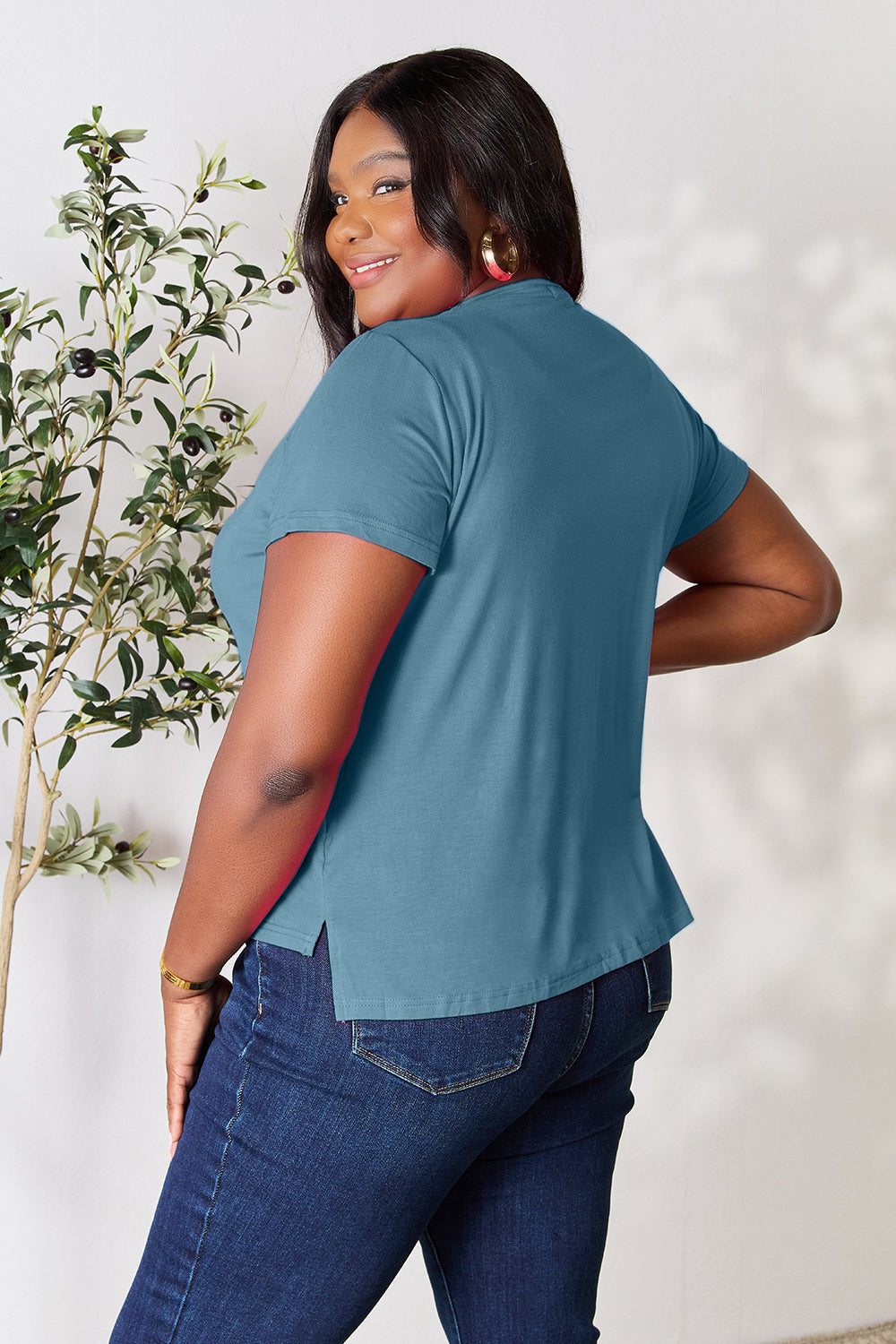 Basic Bae Full Size Round Neck Short Sleeve T-Shirt Trandify deal