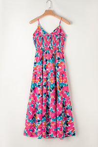 Printed V-Neck Maxi Cami Dress Trandify deal