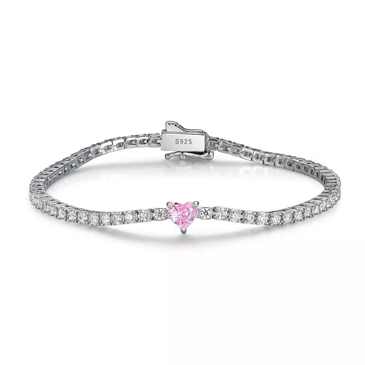 2.42 Ct Women's Moissanite Tennis Bracelet in Sterling Silver