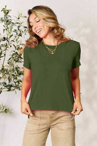 Basic Bae Full Size Round Neck Short Sleeve T-Shirt Trandify deal
