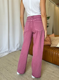 RFM Full Size High Rise Garment Dye Wide Leg  Jeans Trandify Deal