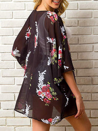 Open Front Half Sleeve Cover-Up Trandify deal