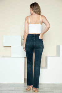 Judy Blue Full Size Button Fly Hem Destroy Straight Jeans Trandify Deal
