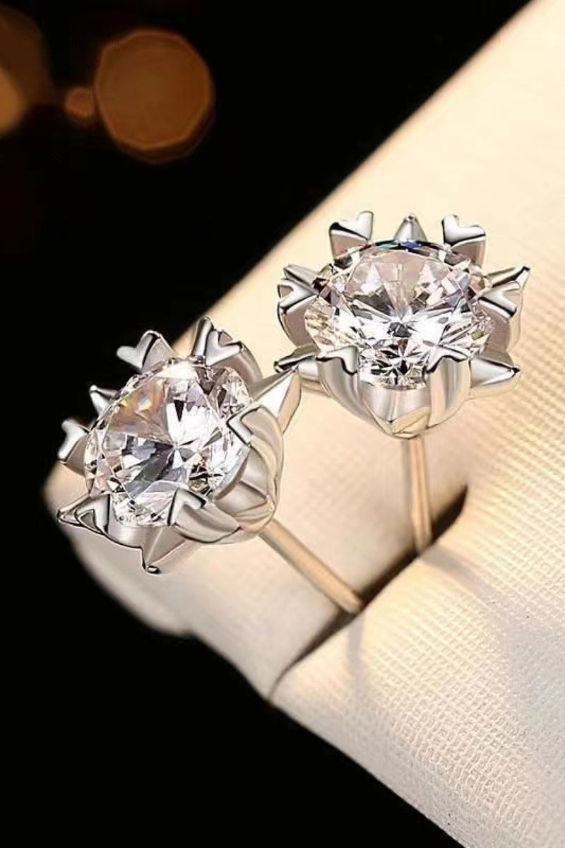 Stuck On You 4 Carat Moissanite Stud Earrings Trandify Deal