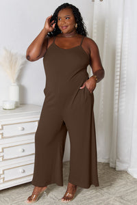 Basic Bae Full Size Spaghetti Strap V-Neck Jumpsuit Trandify deal