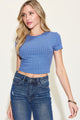 Basic Bae Full Size Ribbed Round Neck Short Sleeve T-Shirt Trandify Deal