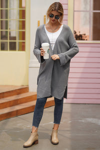 Open Front Long Sleeve Cardigan Trandify Deal