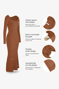 Seamless Shapewear Dress for Women – Flattering High Waist & Ankle-Length Hem