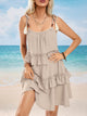 Tassel Scoop Neck Tie Shoulder Mini Dress Trandify Deal