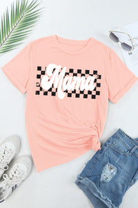MAMA Round Neck Short Sleeve T-Shirt - Trandify Deal