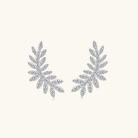 Moissanite 925 Sterling Silver Leaf Shape Stud Earrings Trandify Deal