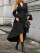 Ruched Midi Dress Long Sleeve Tiered Bodycon - Regular & Plus Size