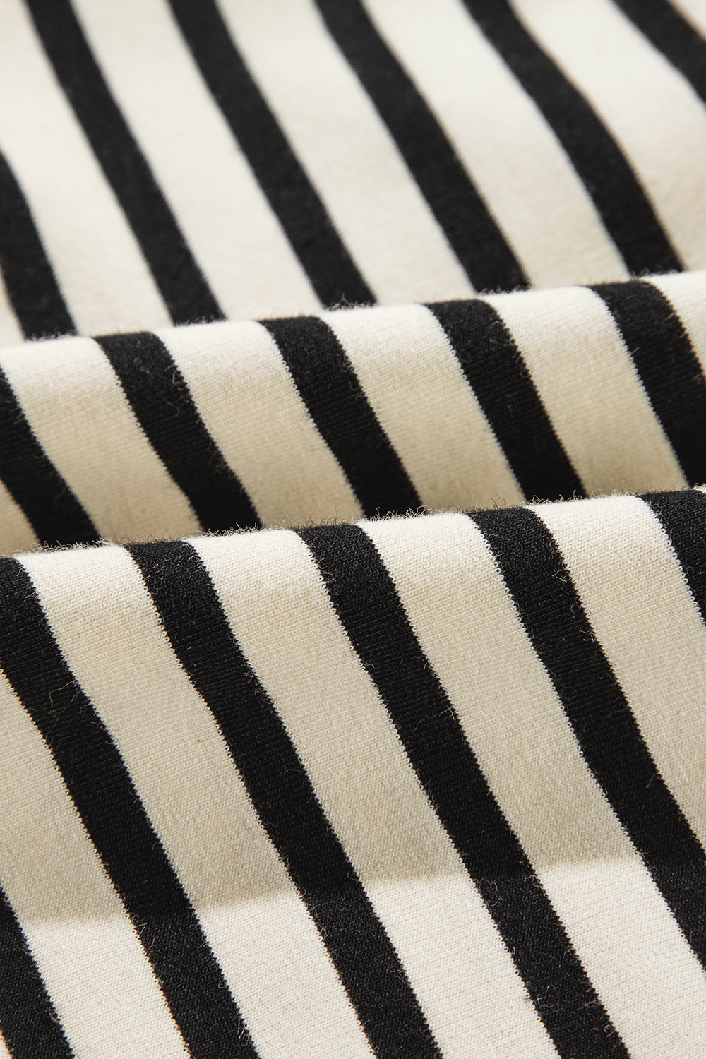 Decorative Button Striped Long Sleeve Sweatshirt Trandify Deal