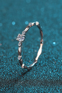 Moissanite 925 Sterling Silver Rhodium-Plated Ring Trandify Deal