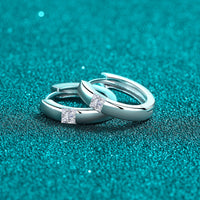 925 Sterling Silver Moissanite Huggie Earrings Trandify Deal