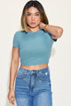 Basic Bae Full Size Ribbed Round Neck Short Sleeve T-Shirt Trandify Deal