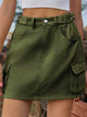 Adjustable Waist Denim Skirt with Pockets Trandify deal
