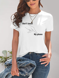 Graphic Round Neck Short Sleeve T-Shirt Trandify deal