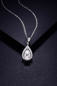 1.5 Carat Moissanite 925 Sterling Silver Teardrop Necklace Trandify deal