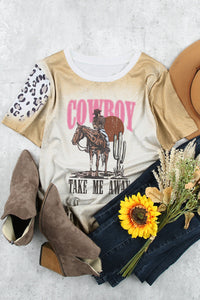 Graphic Round Neck Short Sleeve T-Shirt Trandify Deal