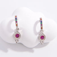 925 Sterling Silver Inlaid Zircon Earrings Trandify Deal