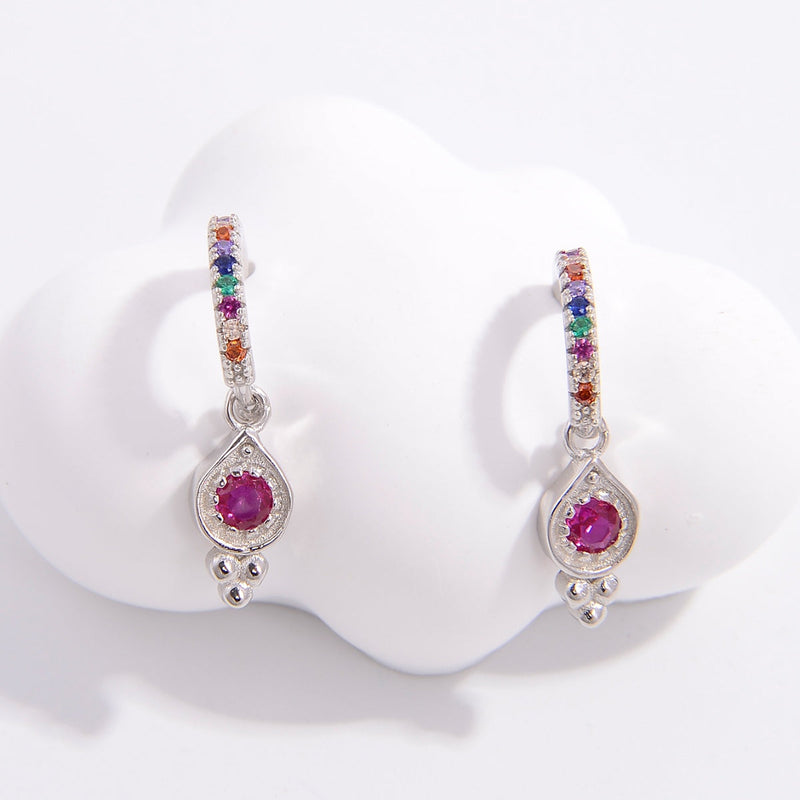 925 Sterling Silver Inlaid Zircon Earrings Trandify Deal