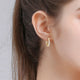925 Sterling Silver Moissanite Huggie Earrings Trandify Deal