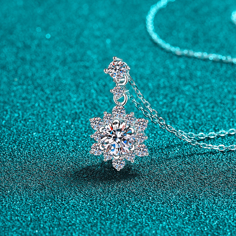 1 Carat Moissanite Zircon 925 Sterling Silver Necklace Trandify Deal