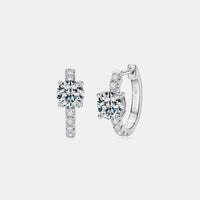 2.36 Carat Moissanite Zircon 925 Sterling Silver Hoop Earrings Trandify deal