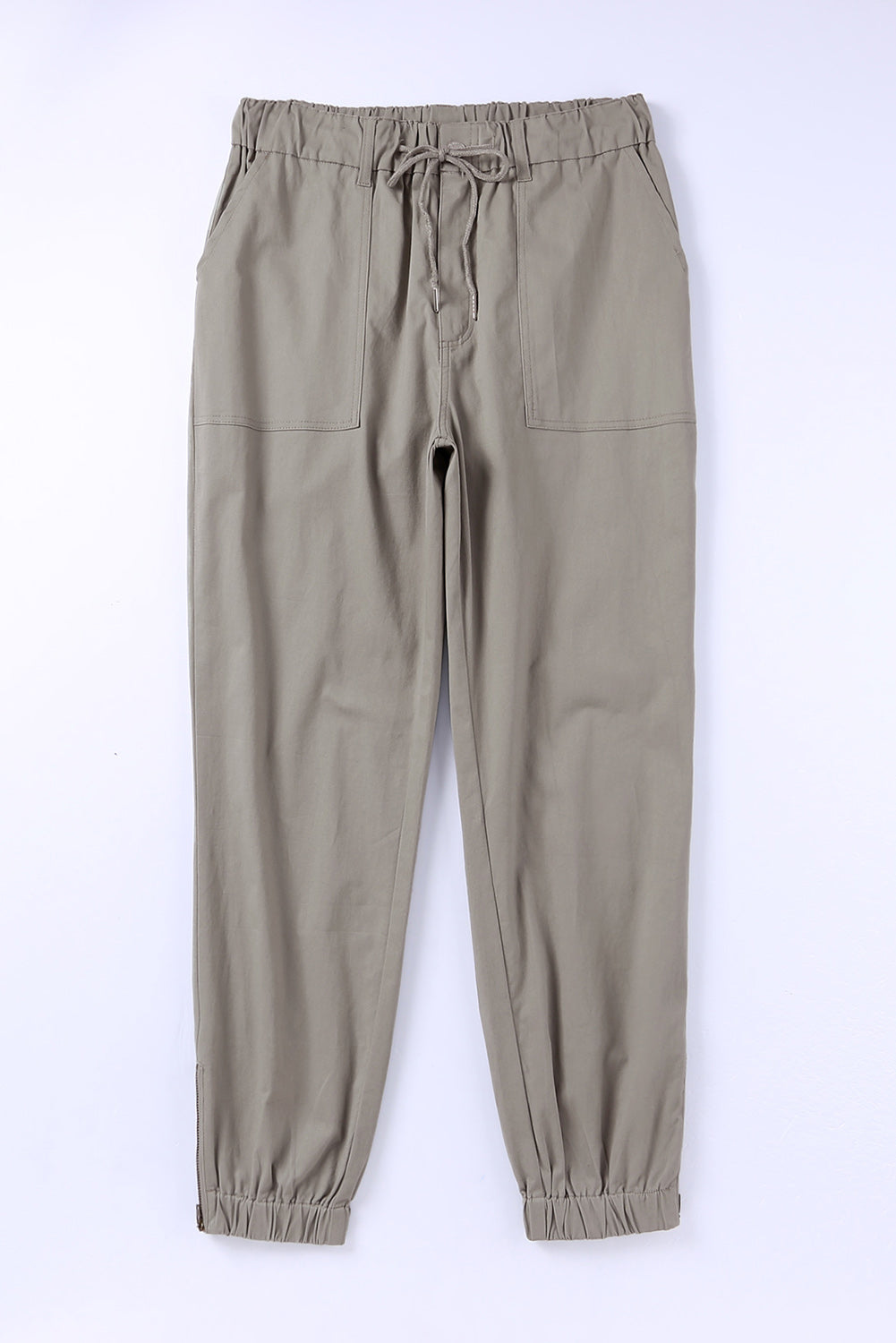 Drawstring Side Zip Joggers - Trandify Deal