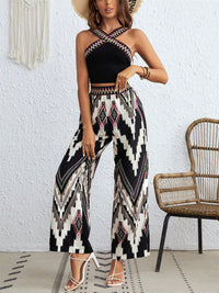 Wide Strap Sleeveless Top and Pants Set Trandify Deal