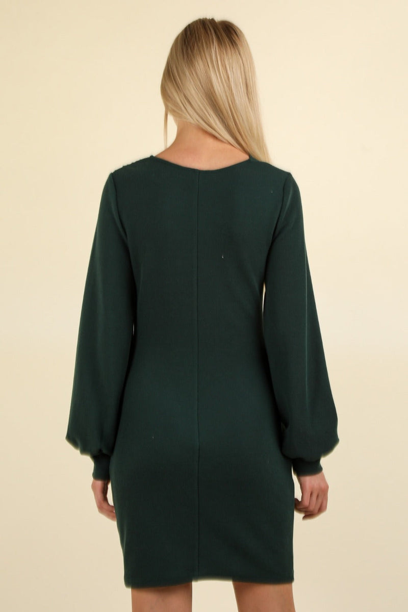 VERY J Ruched Detail Bodycon Mini Dress Trandify Deal