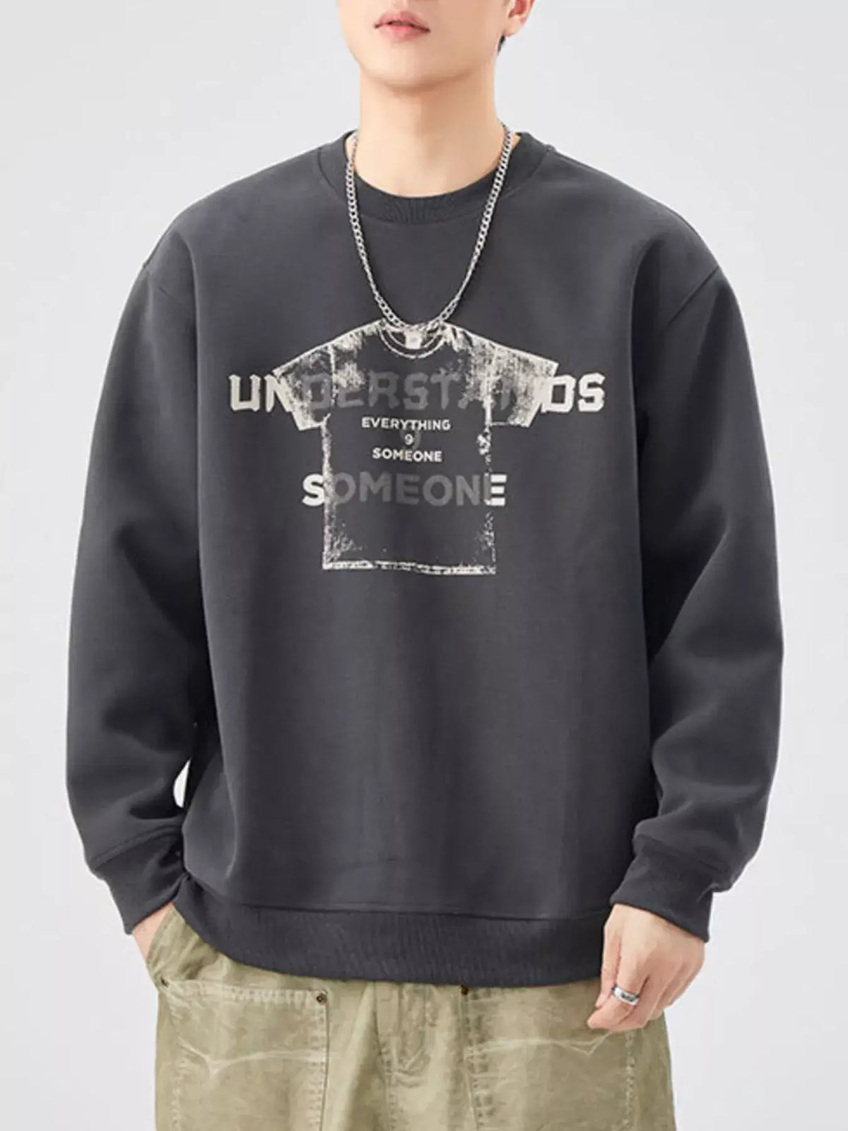 Men's Plus Size Oversized Crewneck Sweatshirt
