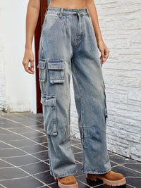 Washed Jeans with Pockets Trandify Deal