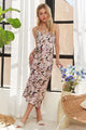 ADORA Watercolor V-Neck Midi Cami Dress Trandify Deal