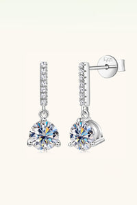 2 Carat Moissanite 925 Sterling Silver Drop Earrings Trandify Deal