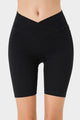 Basic Bae Asymmetrical Waist Denim Shorts with Pockets Trandify Deal