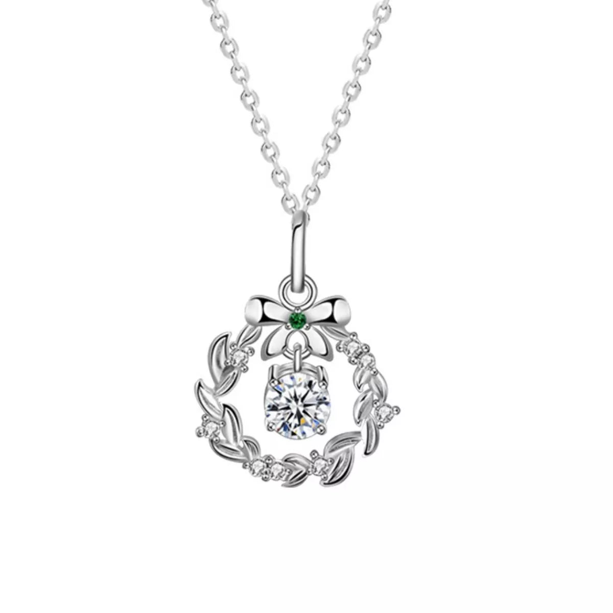 0.5ct Moissanite Pendant Necklace in Sterling Silver