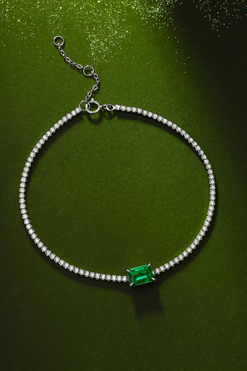 Adored 1 Carat Lab-Grown Emerald Bracelet Trandify Deal