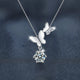 1 Ct Round Moissanite Necklace, Sterling Silver Pendant for Women