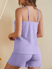 Ribbed Scoop Neck Top and Shorts Lounge Set Trandify Deal