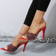 Sequin Point Toe Kitten Heel Sandals Trandify Deal